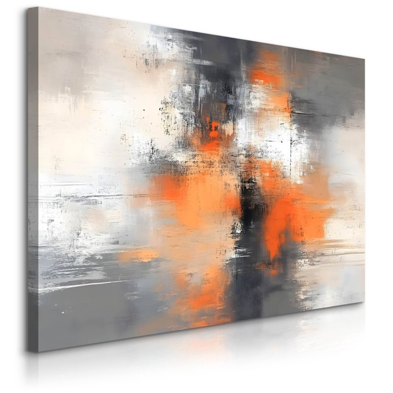 Obraz Muralo Pomarańczowa Abstrakcja Malarstwo 70x50 cm 1 szt.