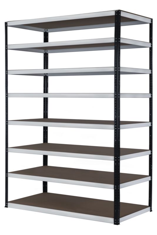 Regał metalowy MODO24 magazynowy grafitowo-biały helios 270x150x60cm 8 półek po 175 kg 1 szt.
