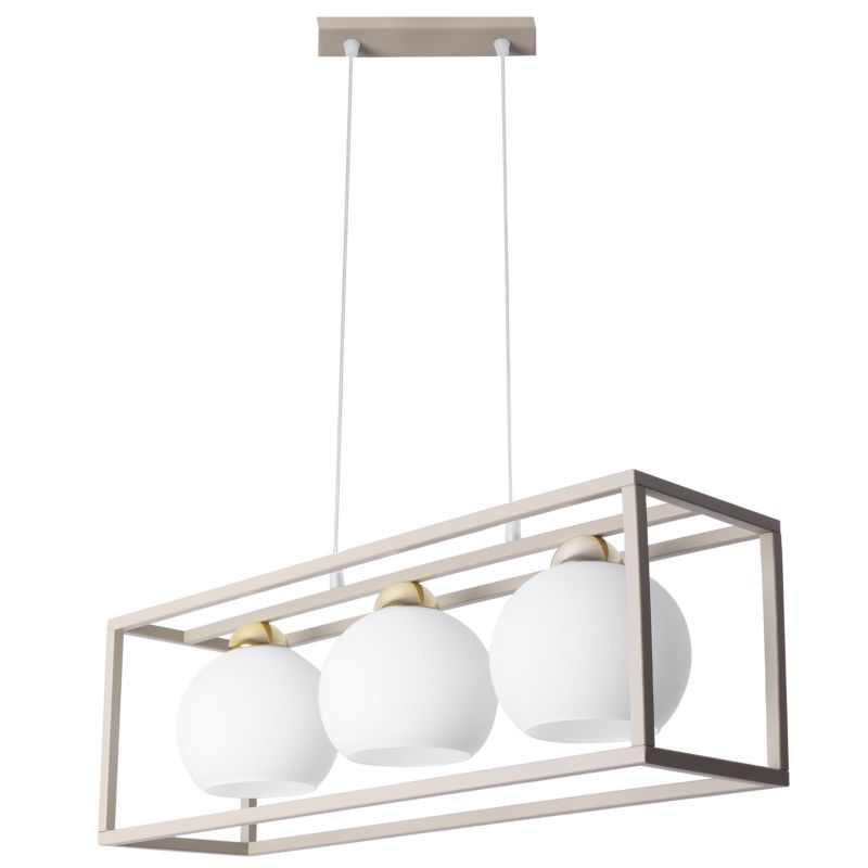Lampa sufitowa wisząca Light Home LH Eliza Cage 3x E27 kaszmirowy/złoty 1szt.