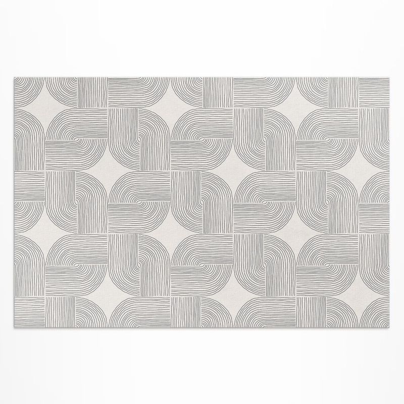Balkonowy Dywan Winylowy UV Wallfluent 140x210 cm Linearny warkocz ozdobny wzór vintage 1 szt.