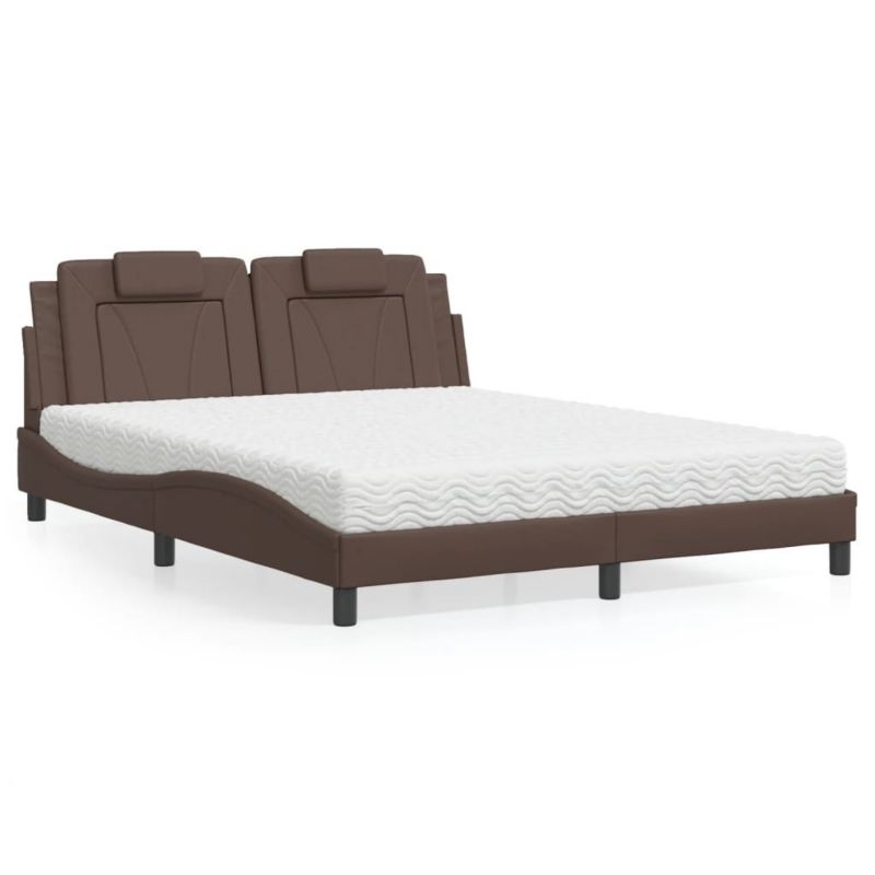 Łóżko tapicerowane WaszeMeble 160x200 cm brązowe WM-3208805 1 szt.