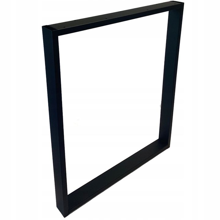 Nogi metalowe do stołu Loft Industrial czarne 70x72 cm Profil 6x2 cm 1 szt DREWik