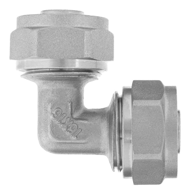 Kolano Kolanko 90 stopni PEX/PEX 16x16x2 z Wkładką Aluminiową 95C 1 MPa INVENA 1 szt.