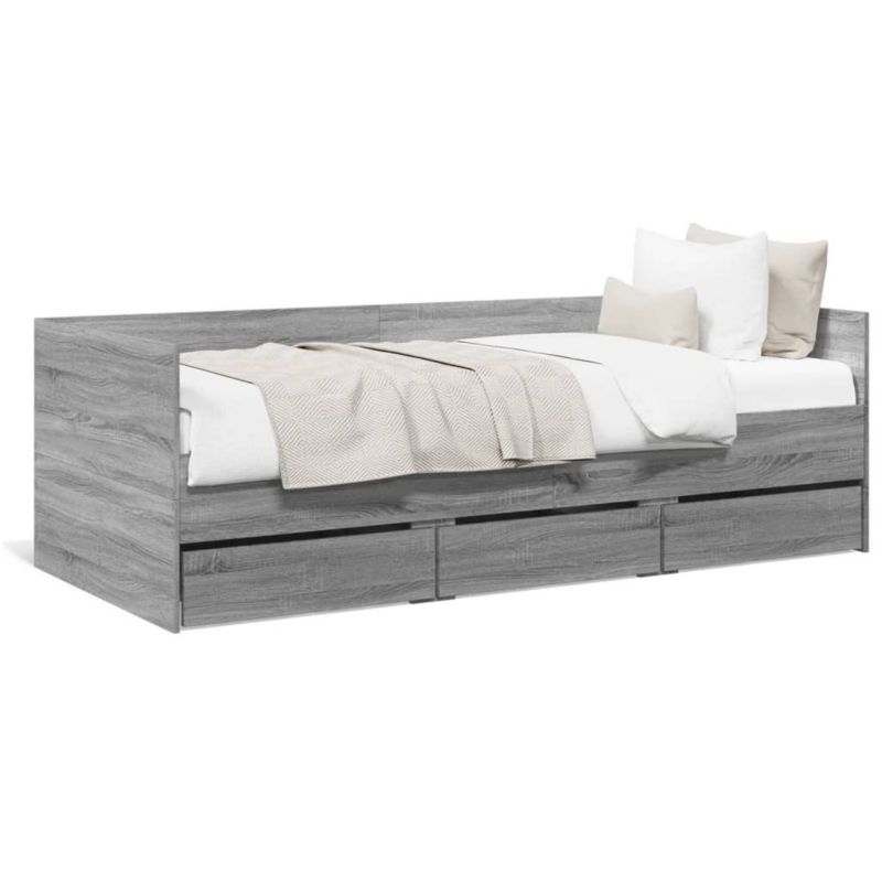 Łóżko dzienne WaszeMeble 100x200 cm szare WM-3280816 1 szt.