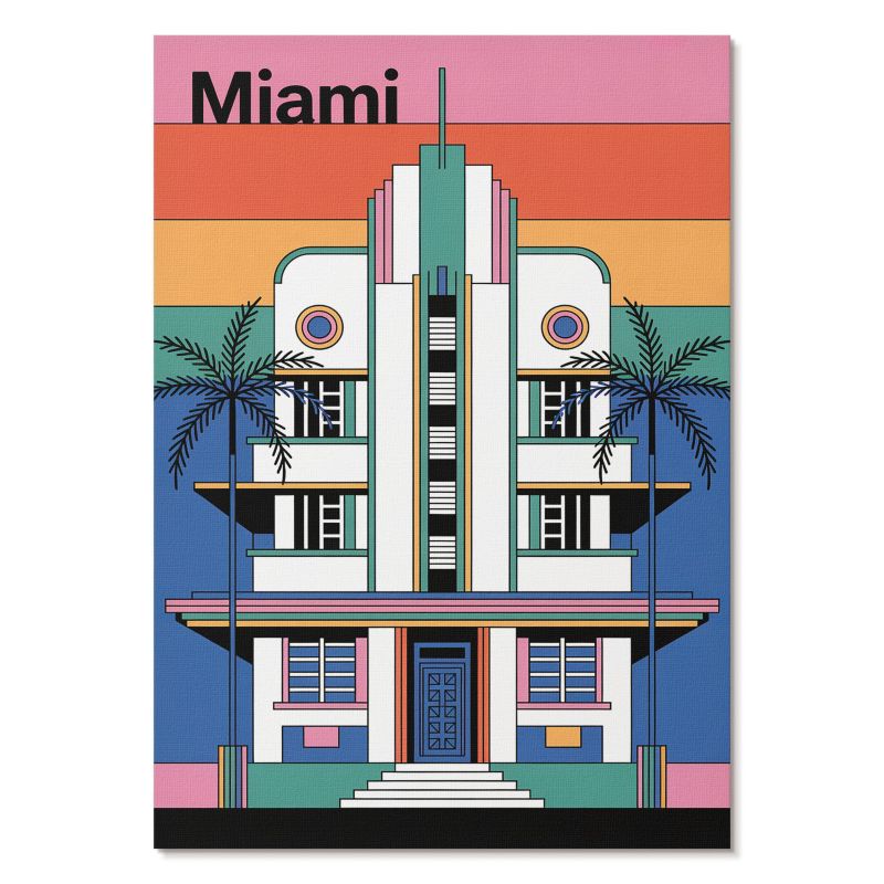 Plakat na Ścianę Tulup 21x29,7 cm (A4) Art deco Miami Do salonu, biura, 1 szt.