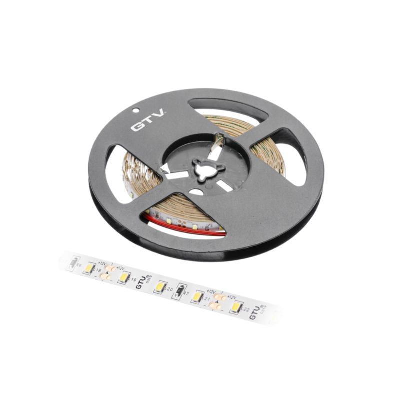 Taśma LED 12V GTV Biała Ciepła 990Lm IP65 14,4W/M 8Mm 5M Wodoodporna 1 Szt.