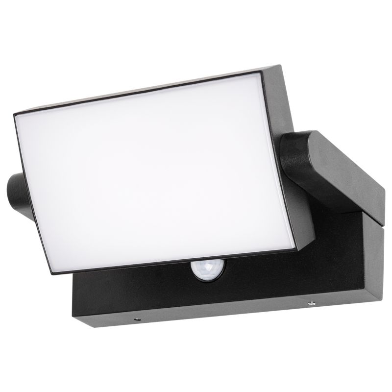 Kinkiet zewnętrzny elewacyjny LED MasterLED regulowany IP54 4000K czujnik ruchu PIR czarny 1 szt.