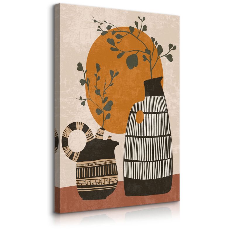 Obraz Muralo Do Salonu Japońskie Drzewka Martwa Natura Styl Boho 50x70 cm 1 szt.