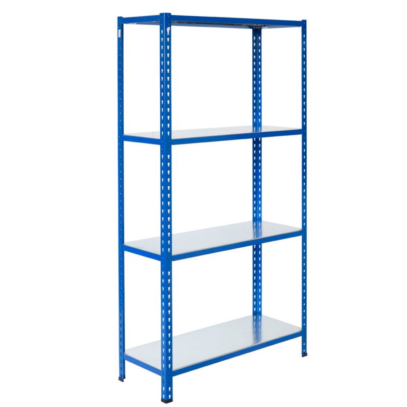 Wtykowy regał metalowy AR Shelving z profilem L z 4 półkami 250x100x30 cm 180 kg 1 szt