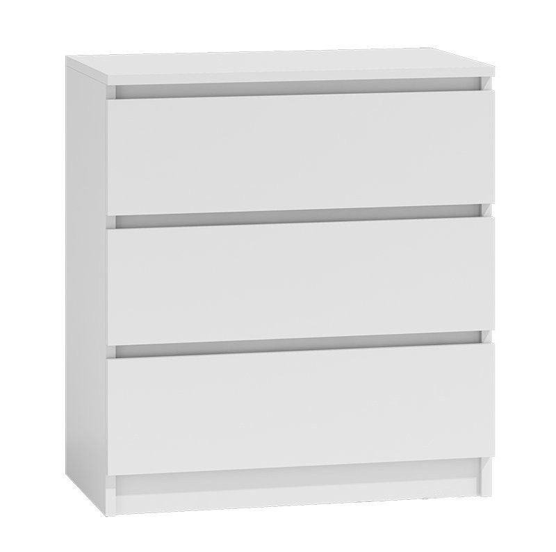 Komoda Topeshop M3 Biel Malwa Szafka 3 Szuflady 40x70x75 cm 1 szt.