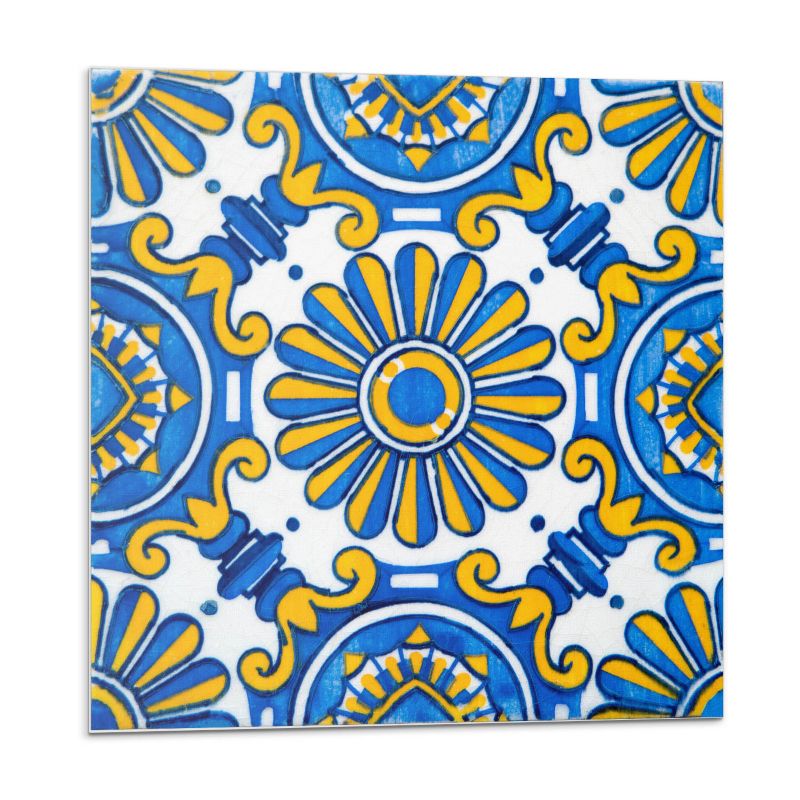 Kafelki samoprzylepne Wallfluent 20x20 cm Wzór kwiatów na ceramice 20 szt.