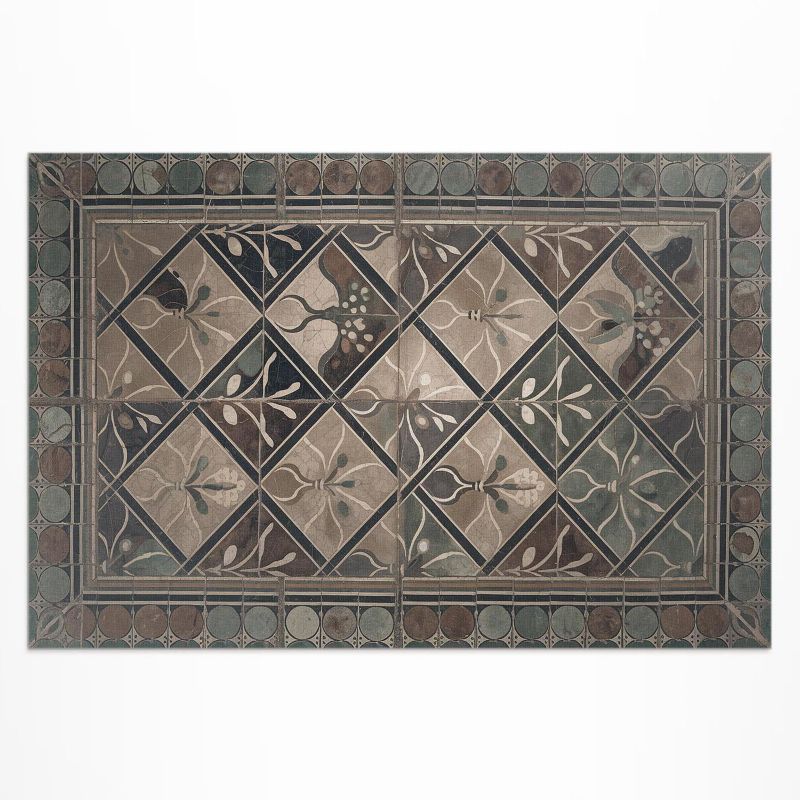 Winylowy Chodnik Zewnętrzny Wallfluent 100x150 cm Elegancka geometria na kaflach vintage 1 szt.