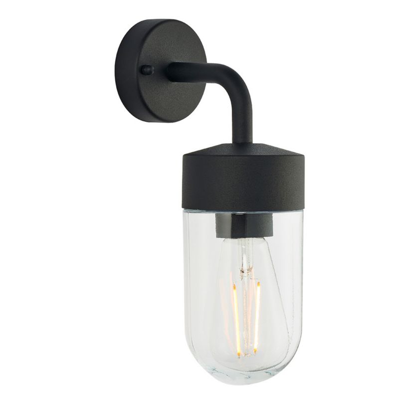 Kinkiet zewnętrzny szklany klosz Endon NORTH czarny matowy-przezroczysty LED 40W K lm IP44 wym:30x10x16cm - 1 szt.