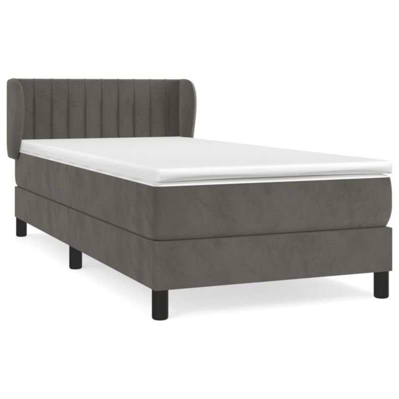 Łóżko kontynentalne WaszeMeble 90x190 cm ciemnoszary WM-3127584 1 szt.