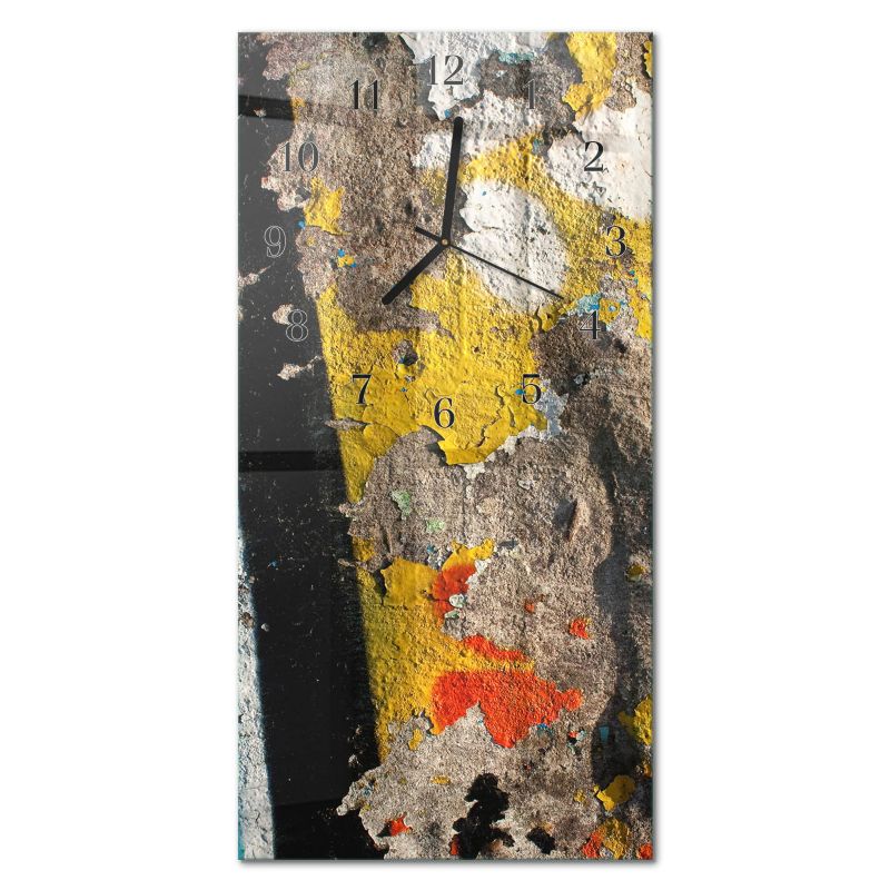 Zegar Ścienny Kuchenny Tulup 30x60 cm z Czarnymi Wskazówkami Powierzchnia Pęknięcia 1 szt.