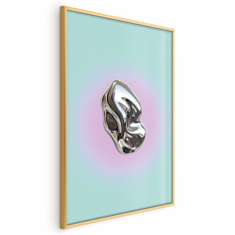 Plakat Artgeist Metaliczna Forma 40x60 cm z ramą złotą 1 szt