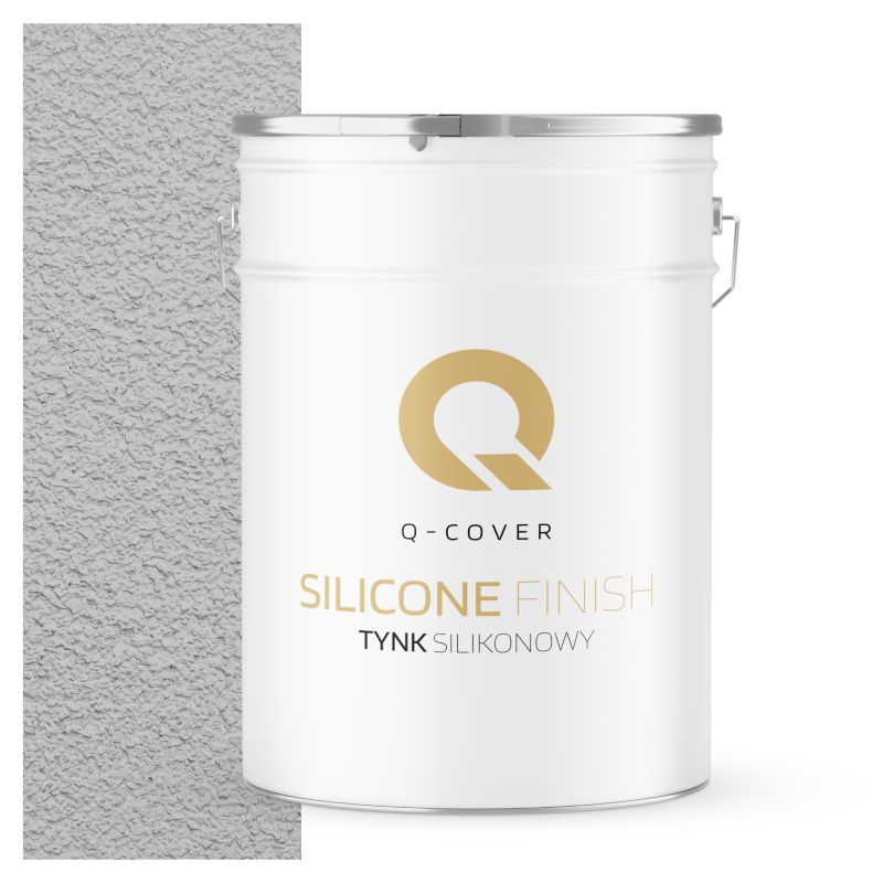 Tynk Silikonowy Elewacyjny Baranek 1.5mm Q-Cover Szary jasny F262 25KG