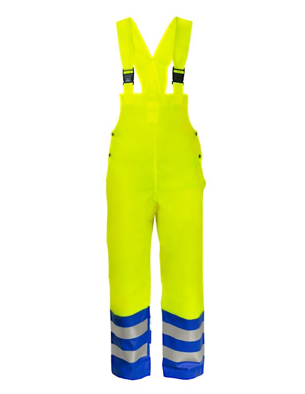 Spodnie ogrodniczki PROS dwukolorowe model 891 R Żółty fluorescencyjny/Niebieski 48 1 szt.