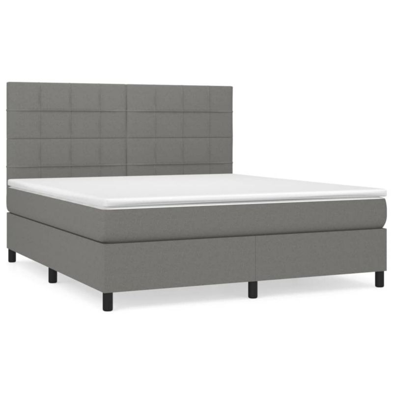 Łóżko kontynentalne WaszeMeble 160x200 cm ciemnoszara WM-3141786 1 szt.