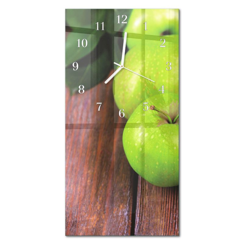 Dekoracyjny Zegar Ścienny Tulup 30x60 cm z Białymi Wskazówkami Stół Jabłkowy 1 szt.