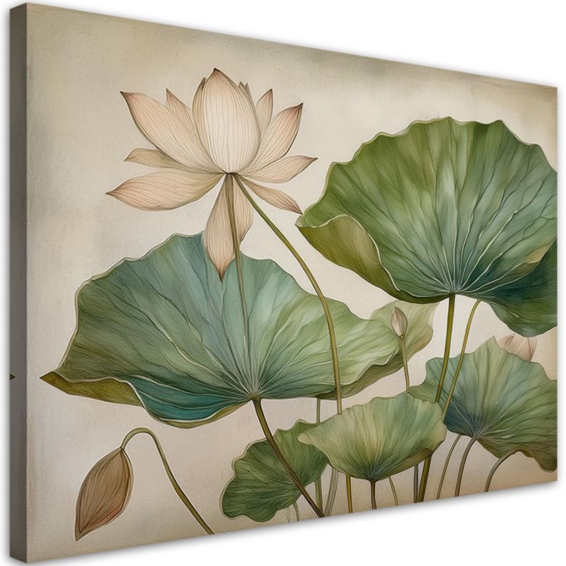 Obraz do salonu Feeby Liście Lilie Rośliny 100x70 cm 1szt