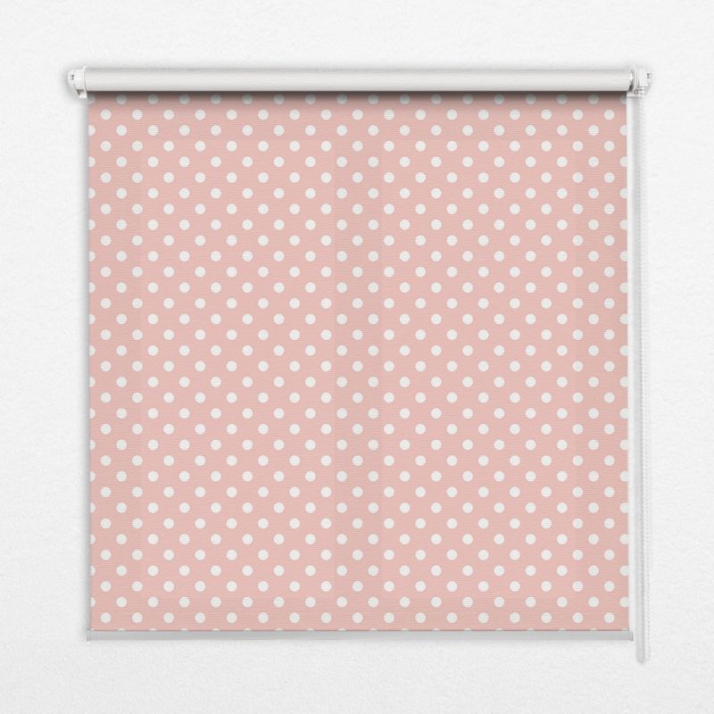 Roleta Do Salonu Tulup 130x140 cm Białe kropki Montaż do ściany/sufitu 1 szt.