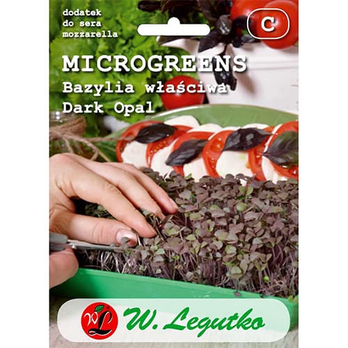 1 szt, Mikrogreen Bazylia Dark Opal - Nasiona: Ilość w opakowaniu: 3 g