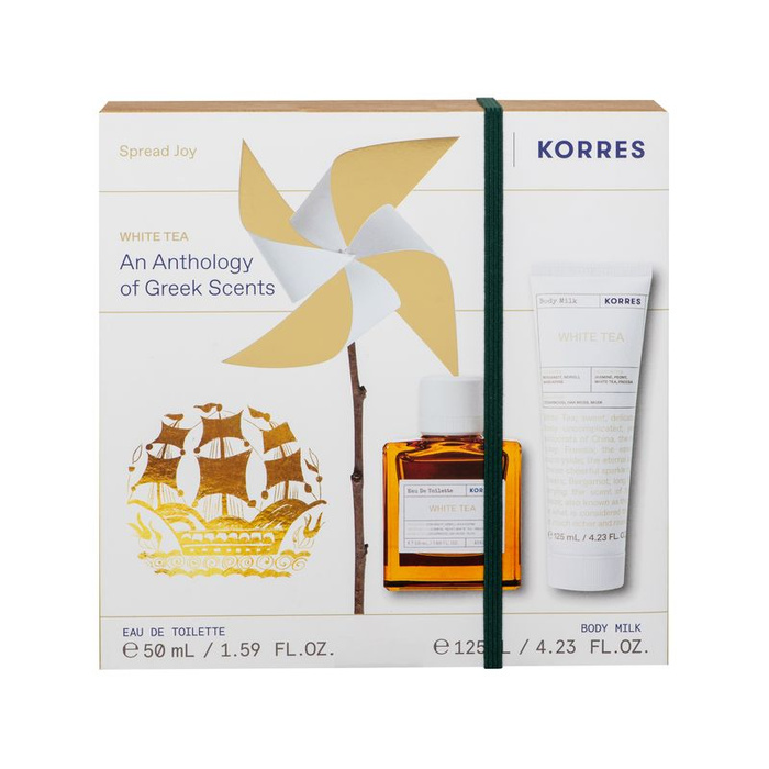 Korres Zestaw White Tea - Woda toaletowa dla kobiet & Mleczko do ciała