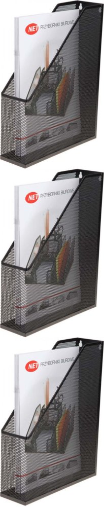 2x Organizer na dokumenty Net M3002, metal, czarny