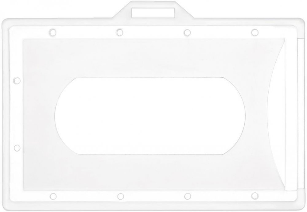 Holder do identyfikatorów Argo, bez taśmy, 92x59mm, 50 sztuk, przezroczysty