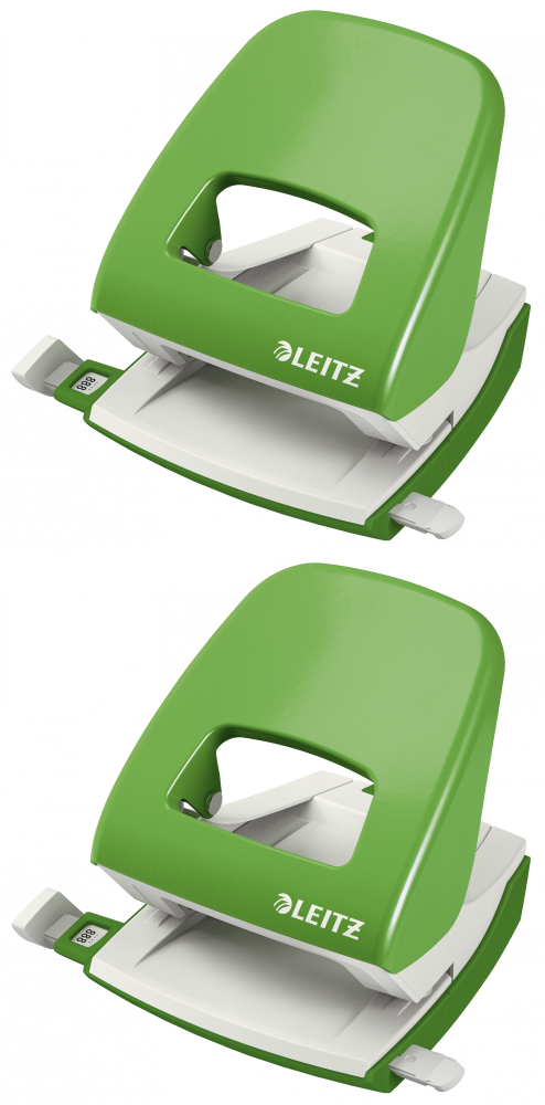 2x Dziurkacz Leitz New NeXXt, duży, do 30 kartek, jasnozielony
