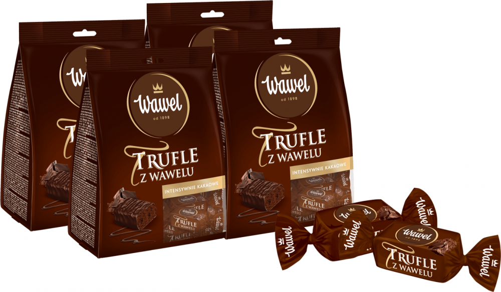 4x Cukierki Trufle Wawel, w czekoladzie, 245g