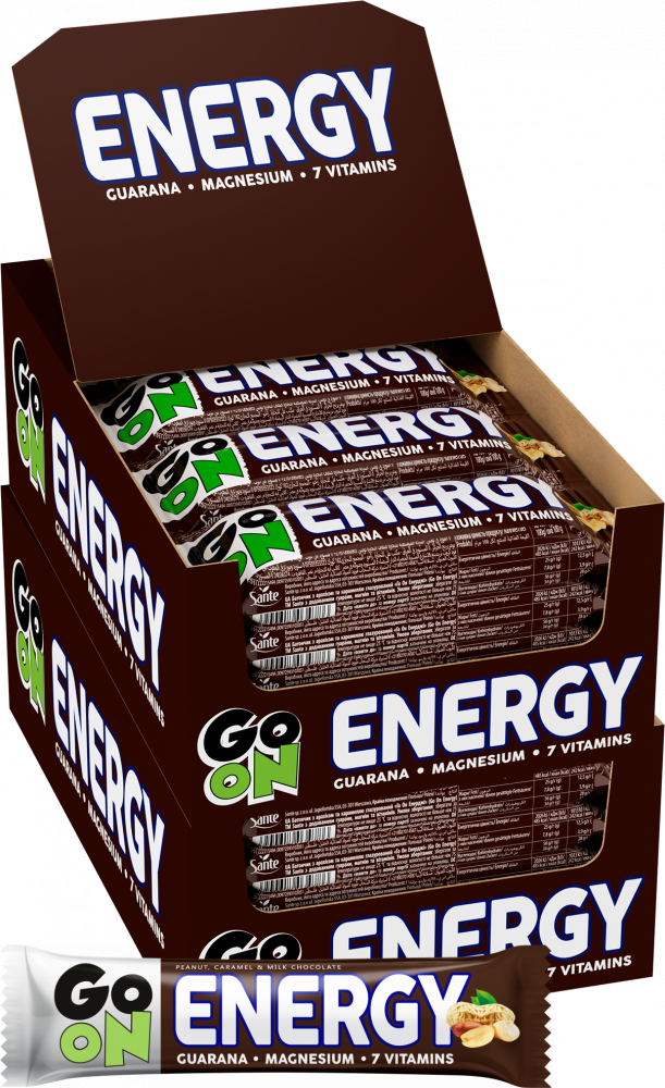 48x Baton Sante Go On Energy, orzechowo- karmelowy, 45g