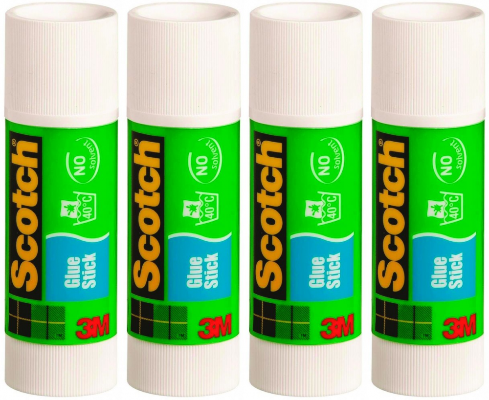 4x Klej biurowy Scotch, w sztyfcie, 40g