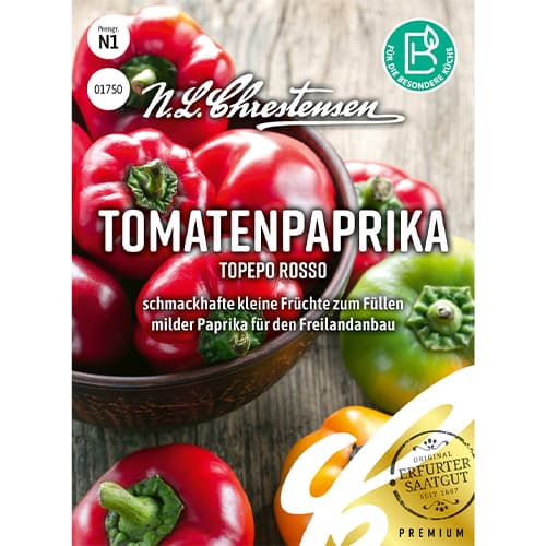 1 ob, Sladká paprika Topepo rosso - : Monžstvo balíkov: 1 ob