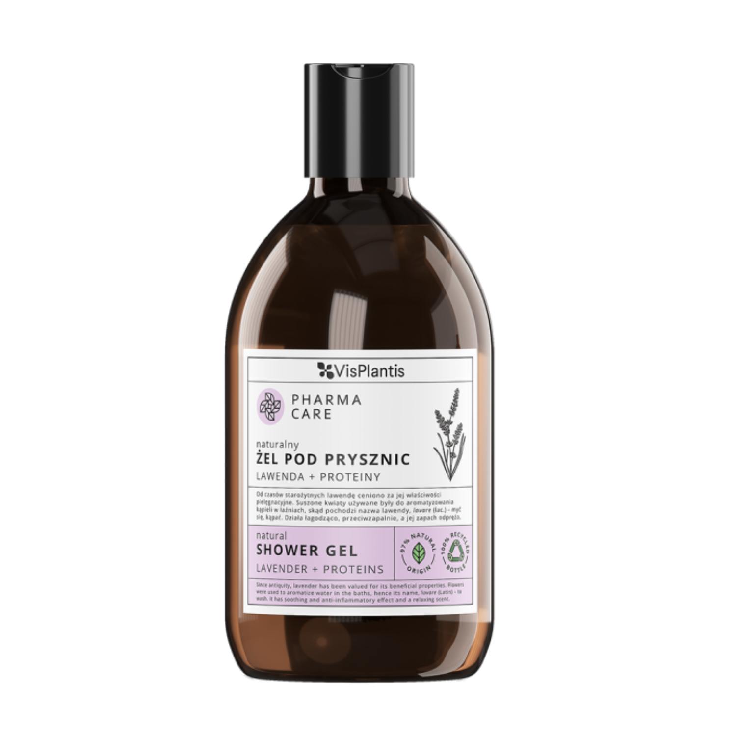 Vis plantis pharma care - naturalny żel pod prysznic, lawenda i proteiny, 500 ml