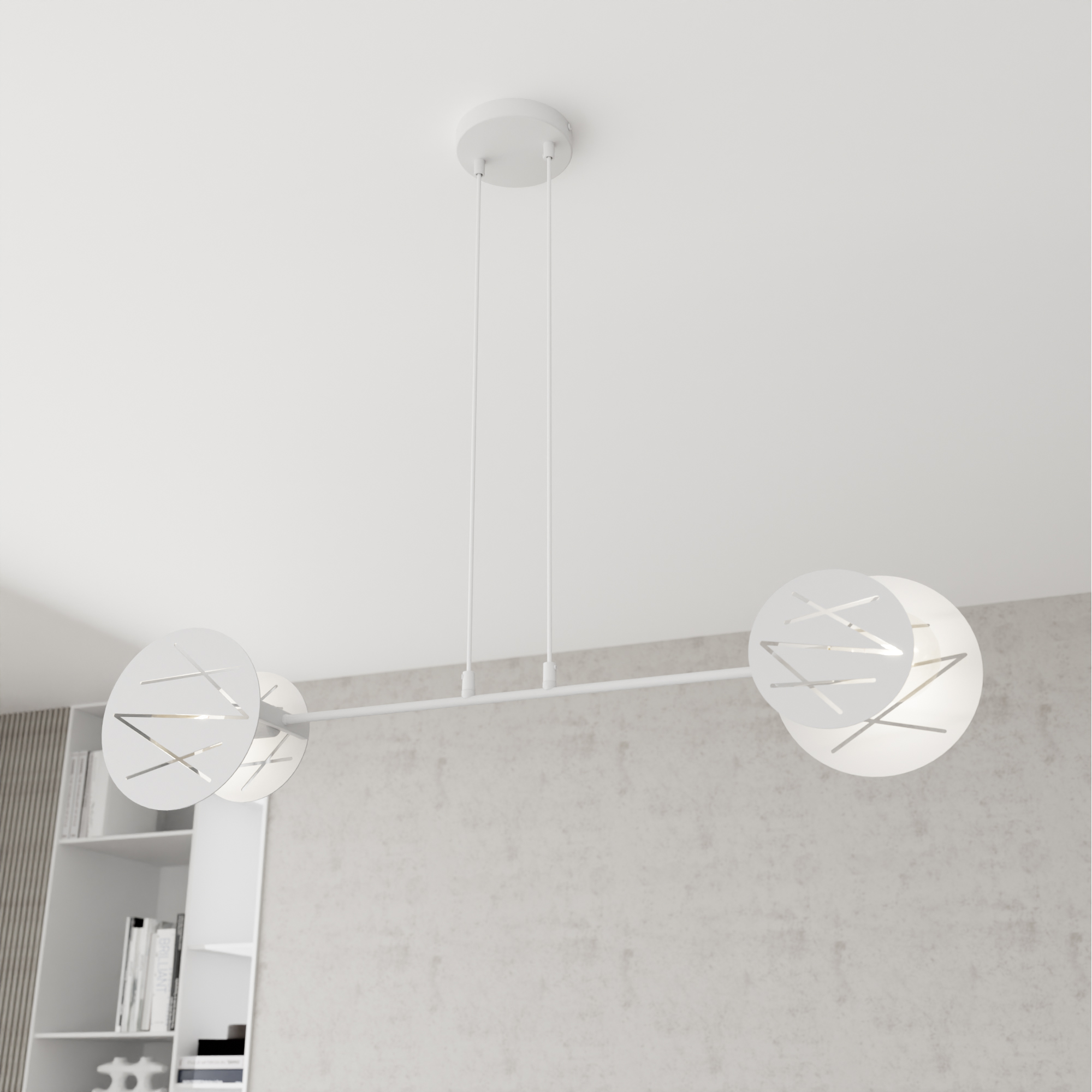 Emibig Xotic lampa wisząca 2x15 W biała 1412/2