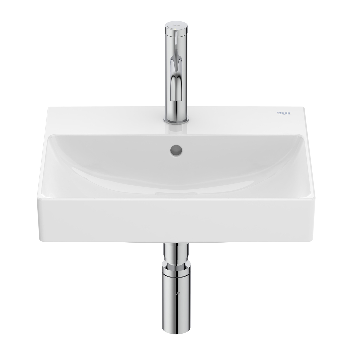 Roca Ona umywalka 45x36 cm prostokątna ścienna biała A327682S00 - Wysyłka w 24h