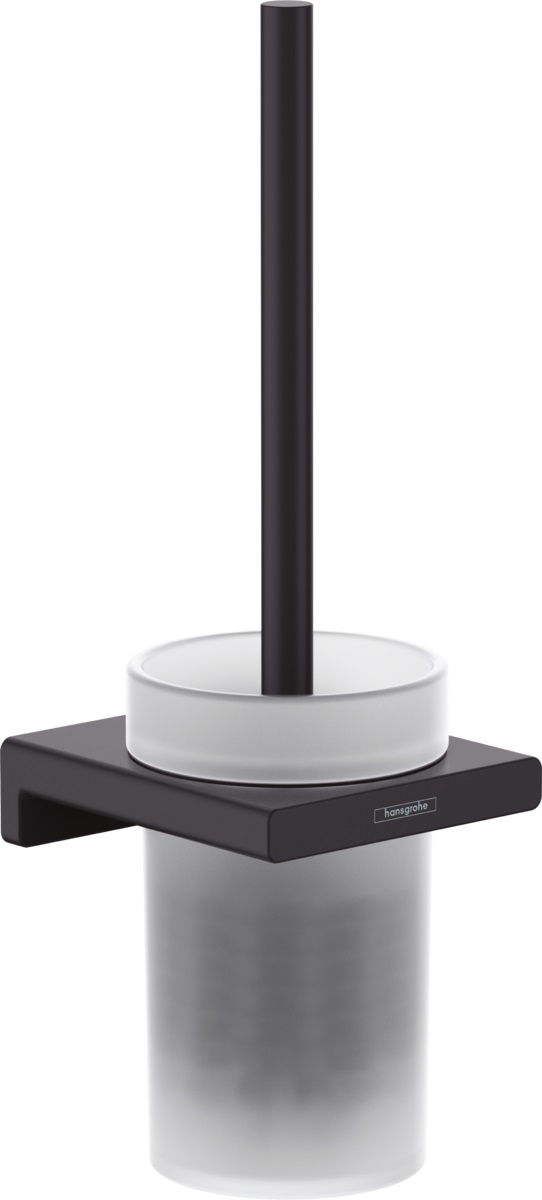 Hansgrohe AddStoris szczotka toaletowa z pojemnikiem ścienna szkło/czarny mat 41752670