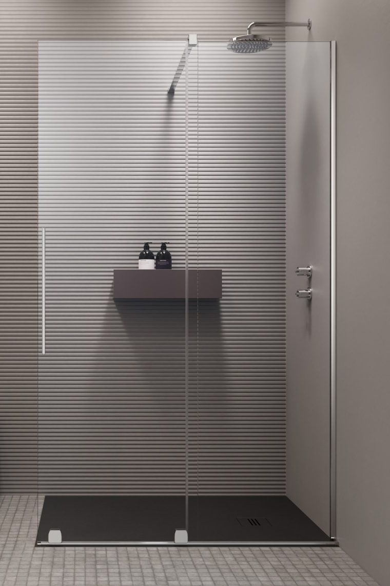 Radaway Furo Walk-In drzwi prysznicowe 83,8 cm prawe chrom/szkło przezroczyste 10106838-01-01R