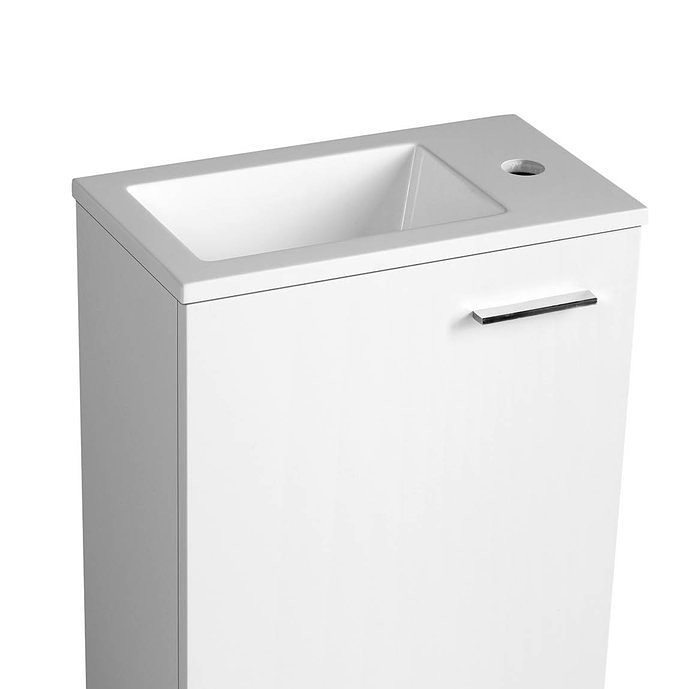 Aqualine umywalka 40x22 cm meblowa prostokątna kompozyt biały LM420 - Wysyłka w 24h