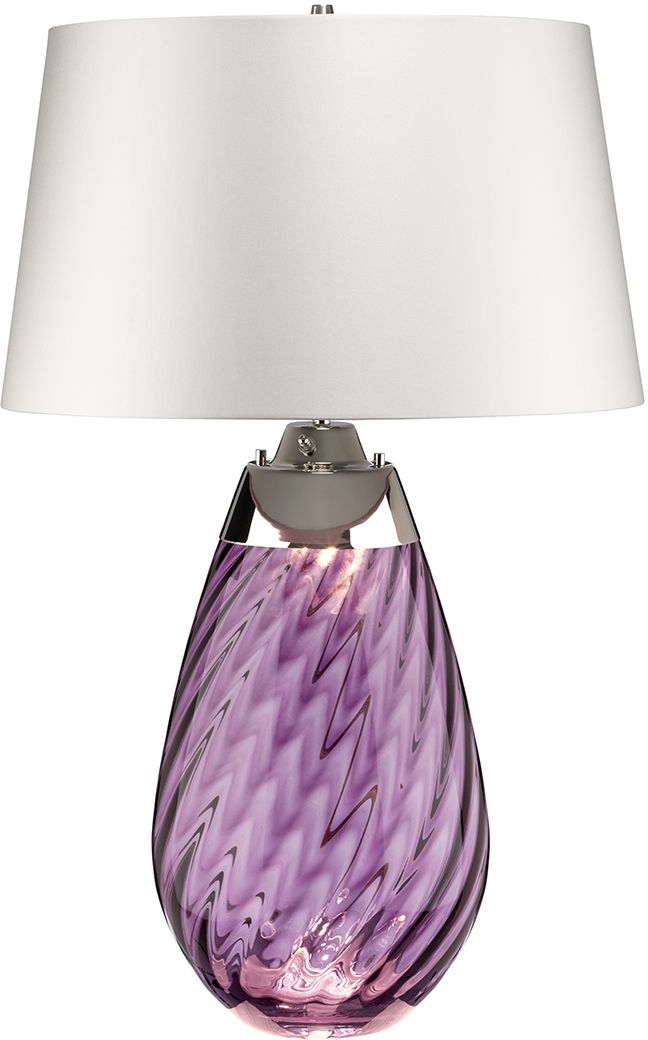 Elstead Lighting Lena lampa stołowa 1x60 W 1x7 W fioletowa-satyna LENA-TL-L-PLUM-OWSS