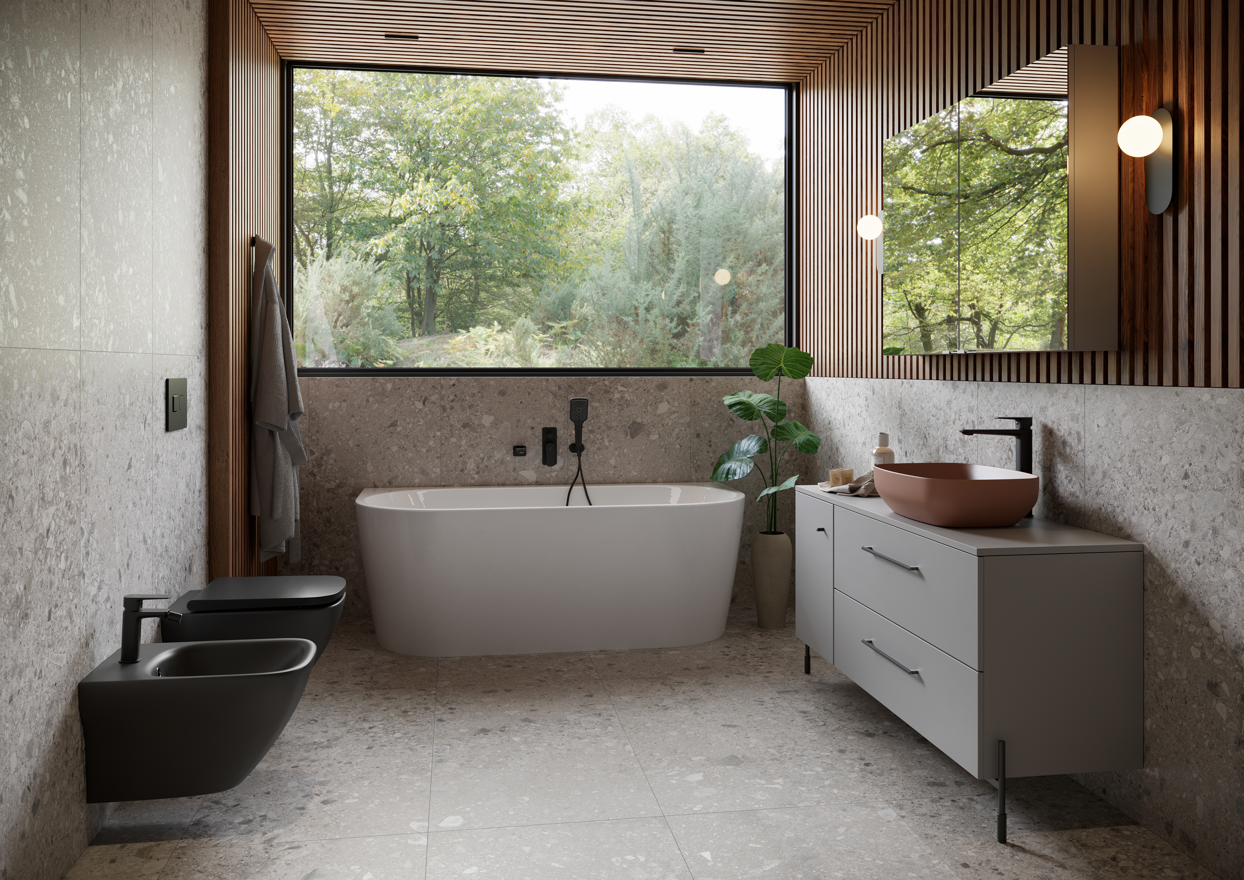 Cersanit Larga bidet wiszący czarny K677-041