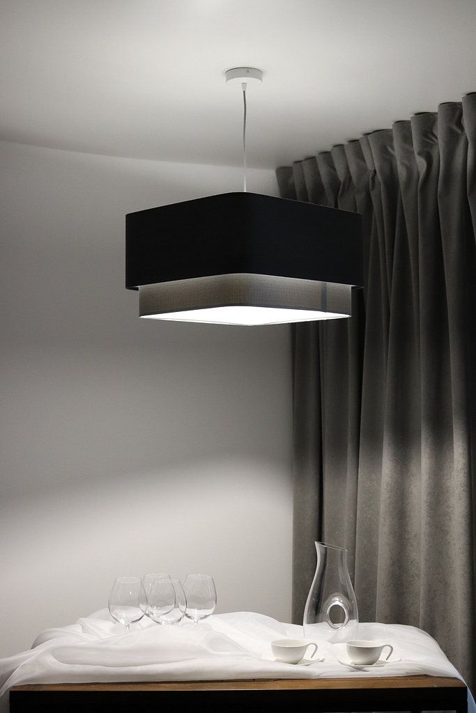 BPS Koncept Kwadro duo lampa wisząca 1x60 W szary/popielaty-grafitowa KWD-007