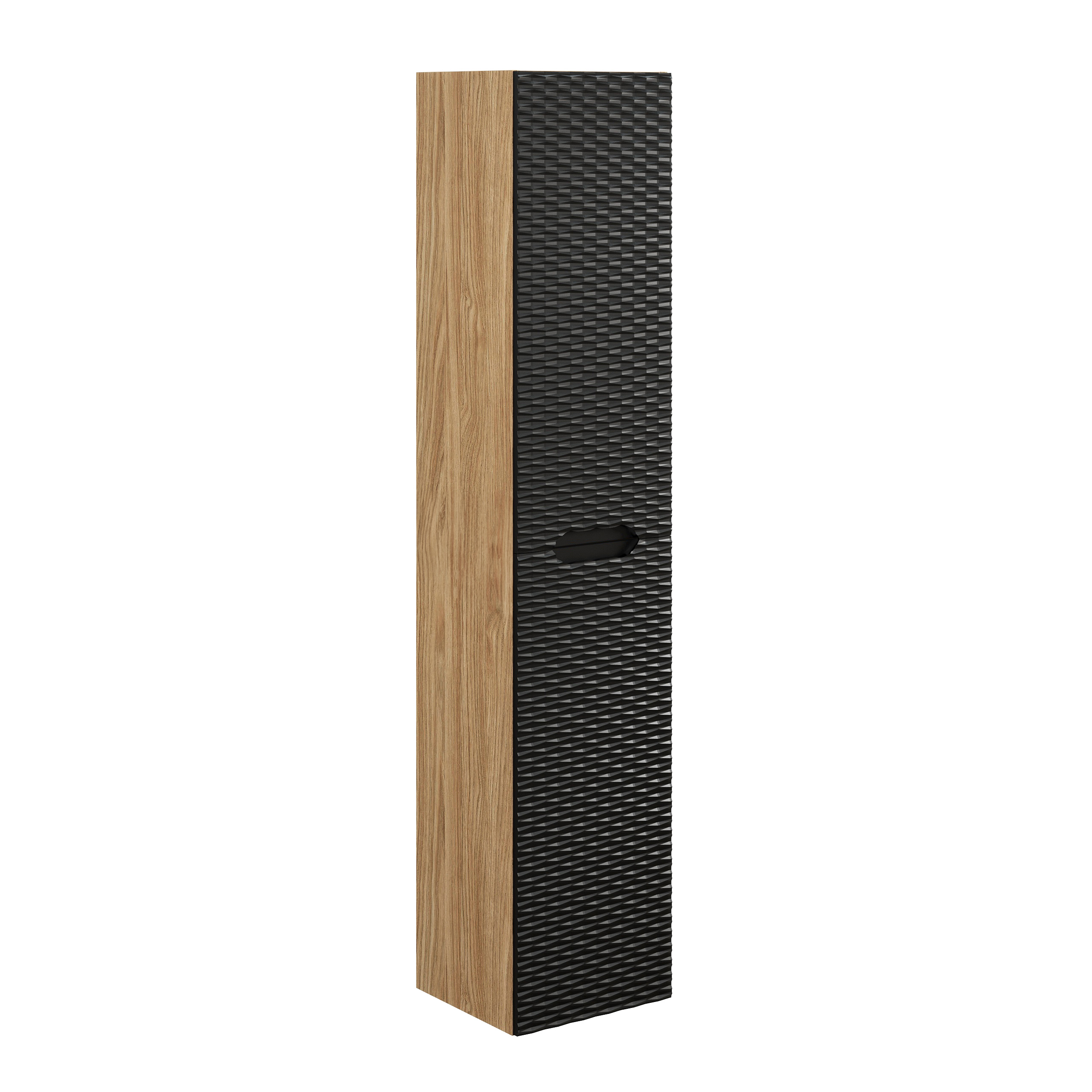 Comad Ocean Black szafka 35x33x170 cm czarna-dąb OCEAN BLACK 80-02-2D - Wysyłka w 24h