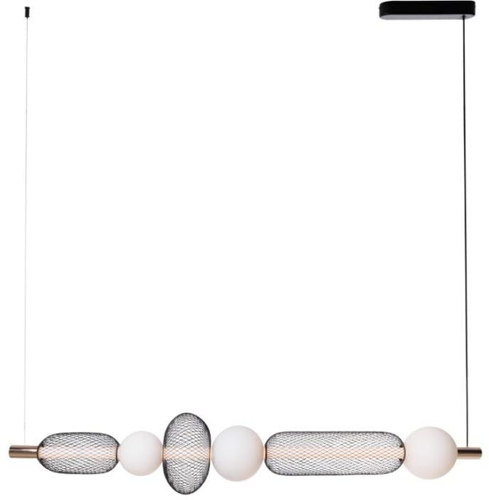 MaxLight Bora lampa wisząca 1x29 W czarna-złota P0593
