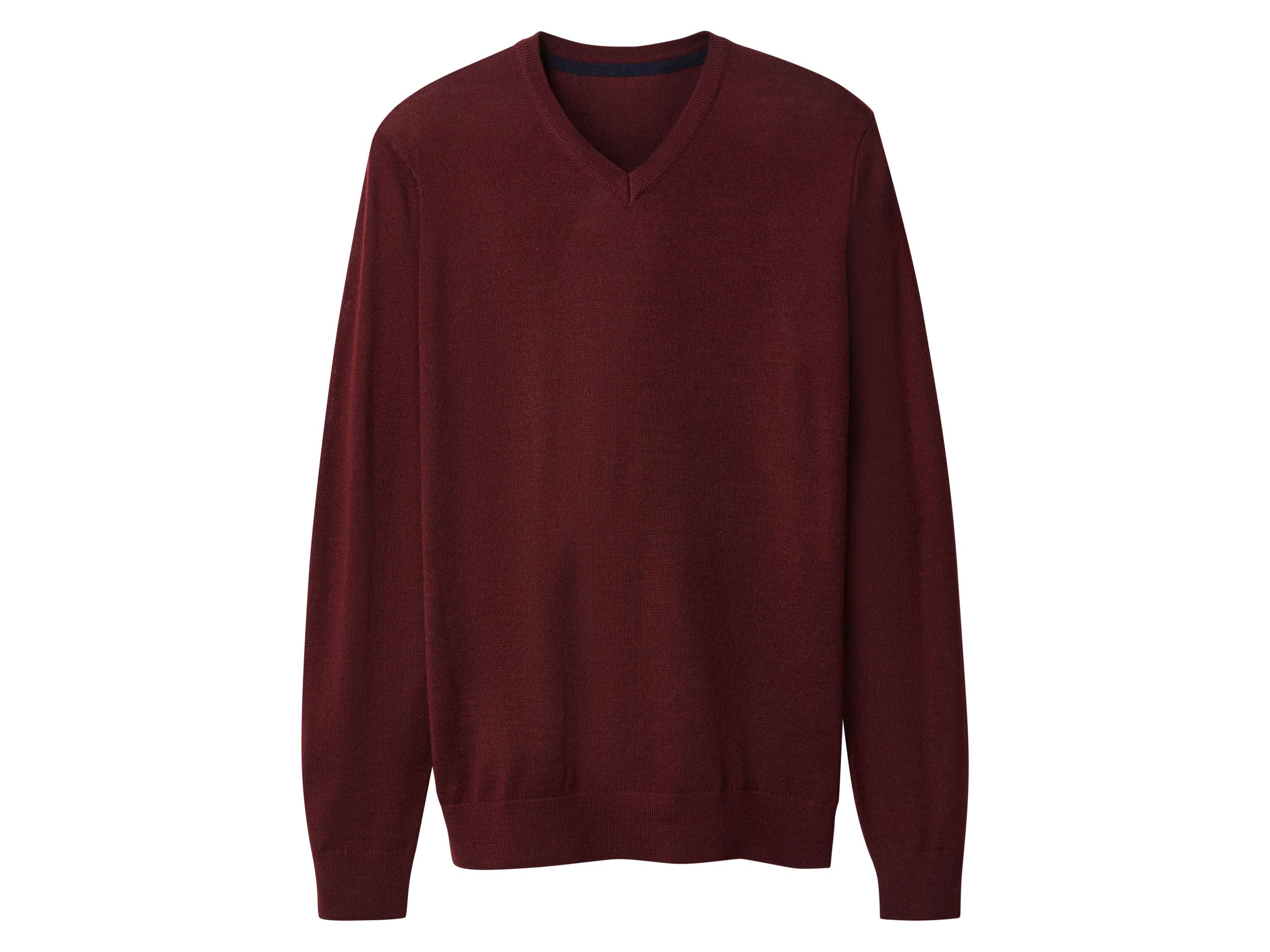 esmara Men Sweter męski premium z wełną merino Bordowy, XL 56/58
