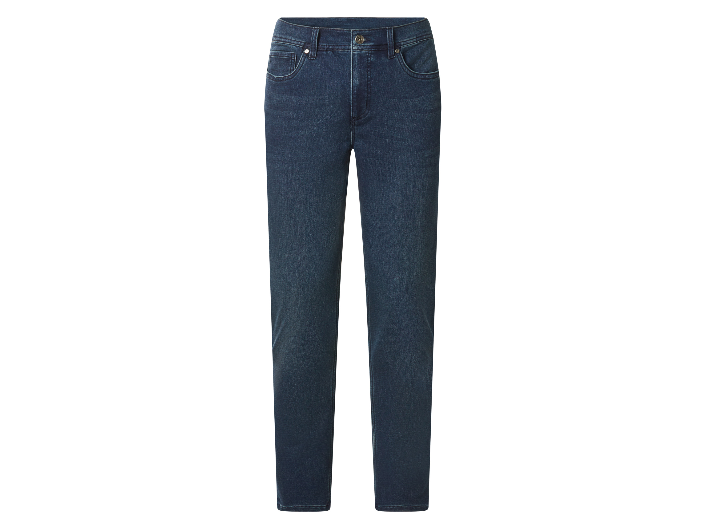 esmara Men Spodnie dresowe męskie straight fit o wyglądzie jeansów Ciemnoniebieski, 52 36/32