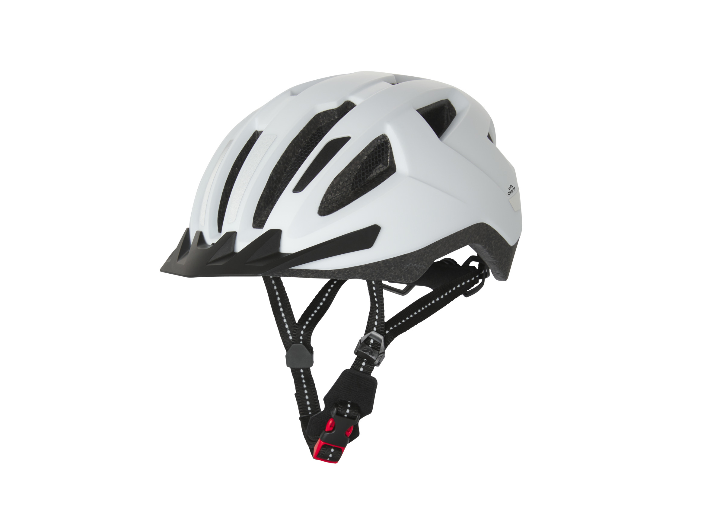 Crivit Kask rower z tylną lampką Biały, S/M