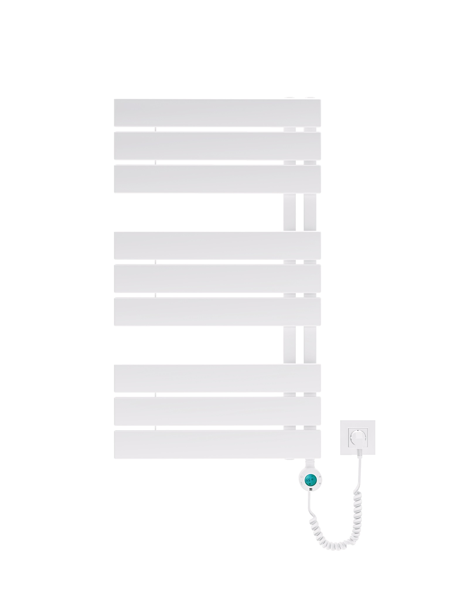 Darmowa Dostawa - Grzejnik elektryczny z grzałką 111x50 cm biały Luxrad Nobile abset10151
